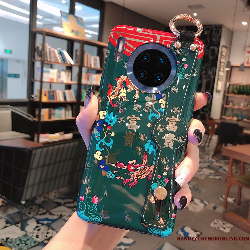 Hoesje Huawei Mate 30 Bescherming Net Redtelefoon, Hoes Huawei Mate 30 Zacht Anti-fall Dragon Patroon