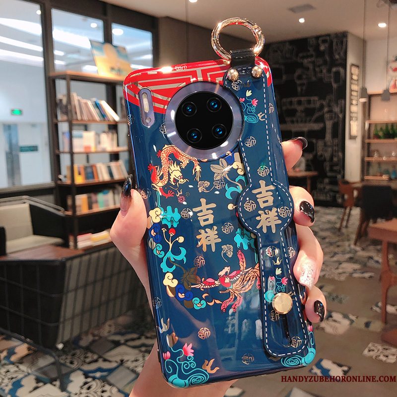 Hoesje Huawei Mate 30 Bescherming Net Redtelefoon, Hoes Huawei Mate 30 Zacht Anti-fall Dragon Patroon