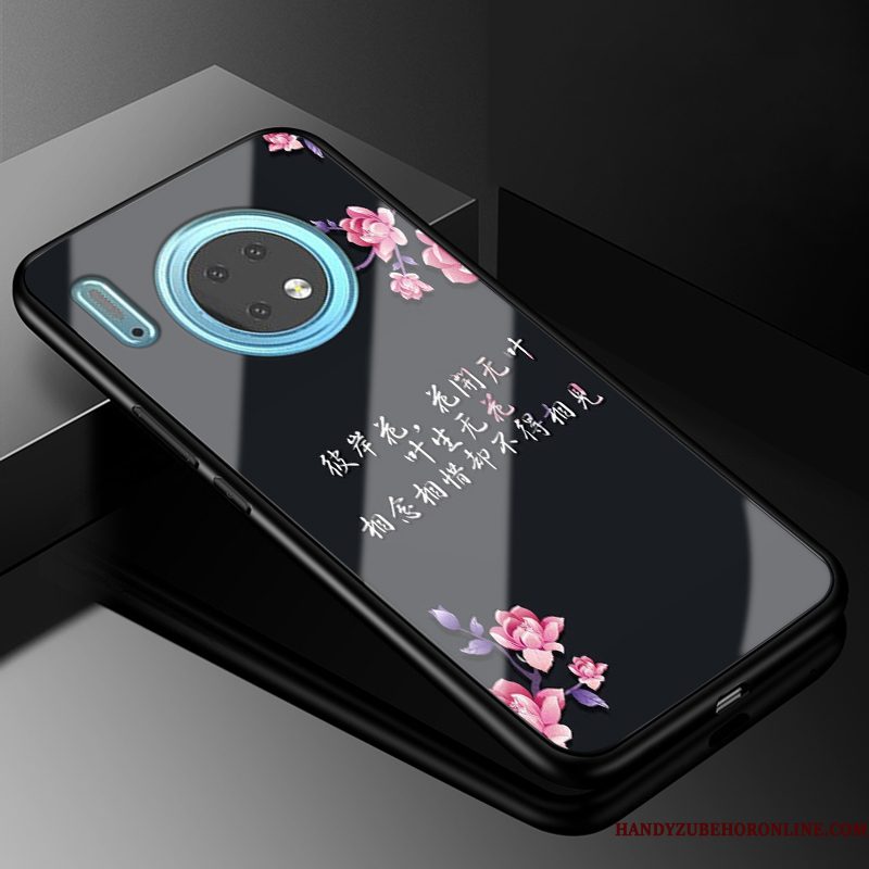 Hoesje Huawei Mate 30 Bescherming Telefoon Anti-fall, Hoes Huawei Mate 30 Mode Glas