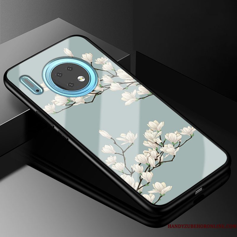 Hoesje Huawei Mate 30 Bescherming Telefoon Anti-fall, Hoes Huawei Mate 30 Mode Glas