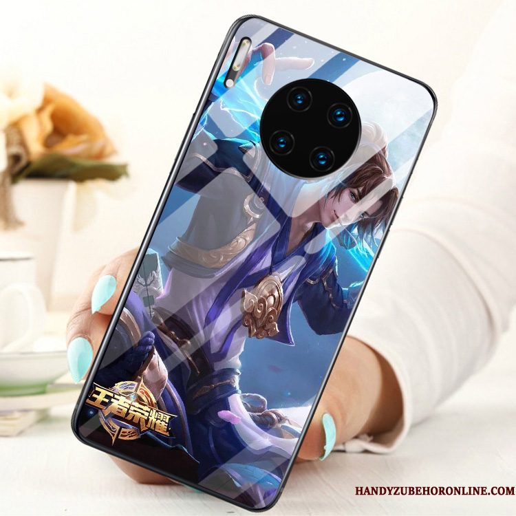 Hoesje Huawei Mate 30 Mode Glas Tempereren, Hoes Huawei Mate 30 Skärmskydd Ring