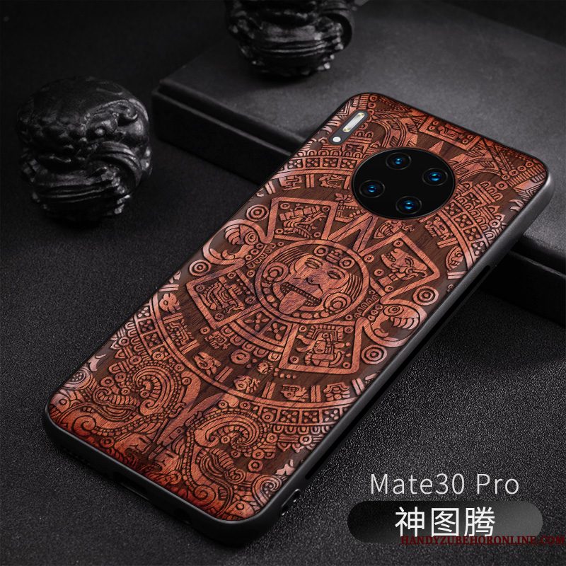 Hoesje Huawei Mate 30 Pro Hout Pas Nieuw, Hoes Huawei Mate 30 Pro Bescherming Originaltelefoon