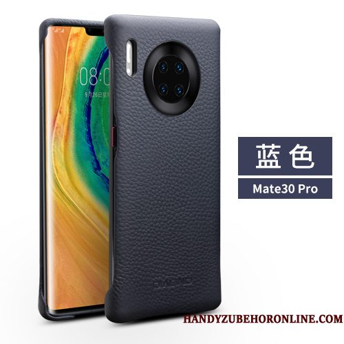 Hoesje Huawei Mate 30 Pro Leer Eenvoudige Rood, Hoes Huawei Mate 30 Pro Mode Achterkleptelefoon