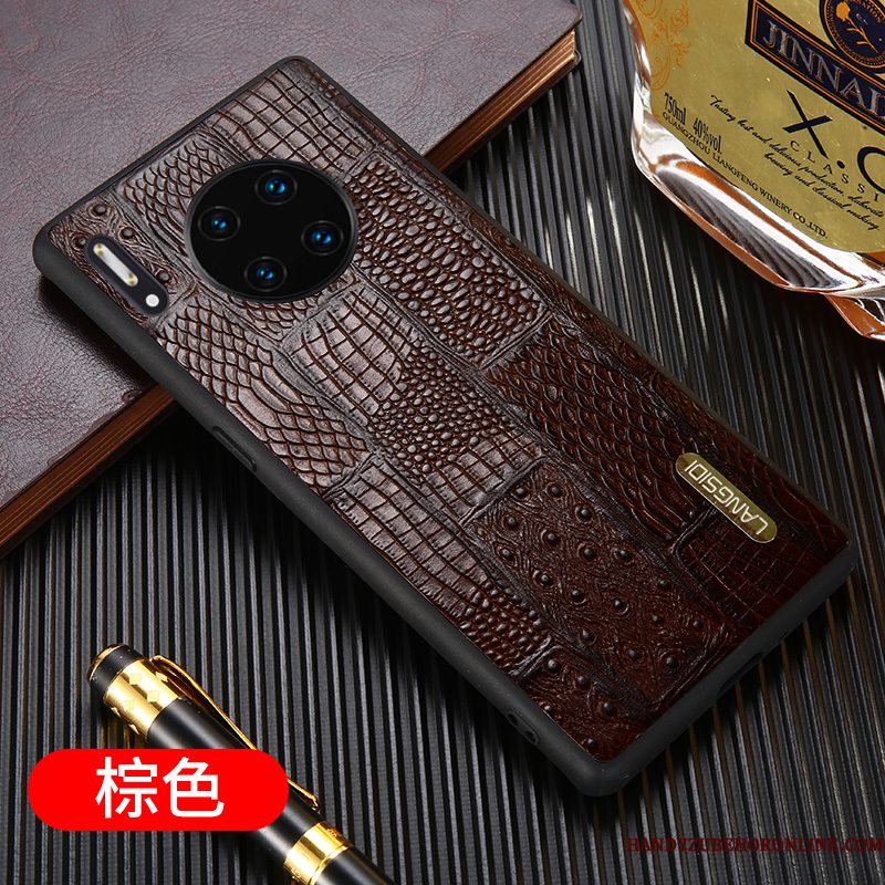 Hoesje Huawei Mate 30 Pro Luxe Groot Bedrijf, Hoes Huawei Mate 30 Pro Bescherming Telefoon Zwart