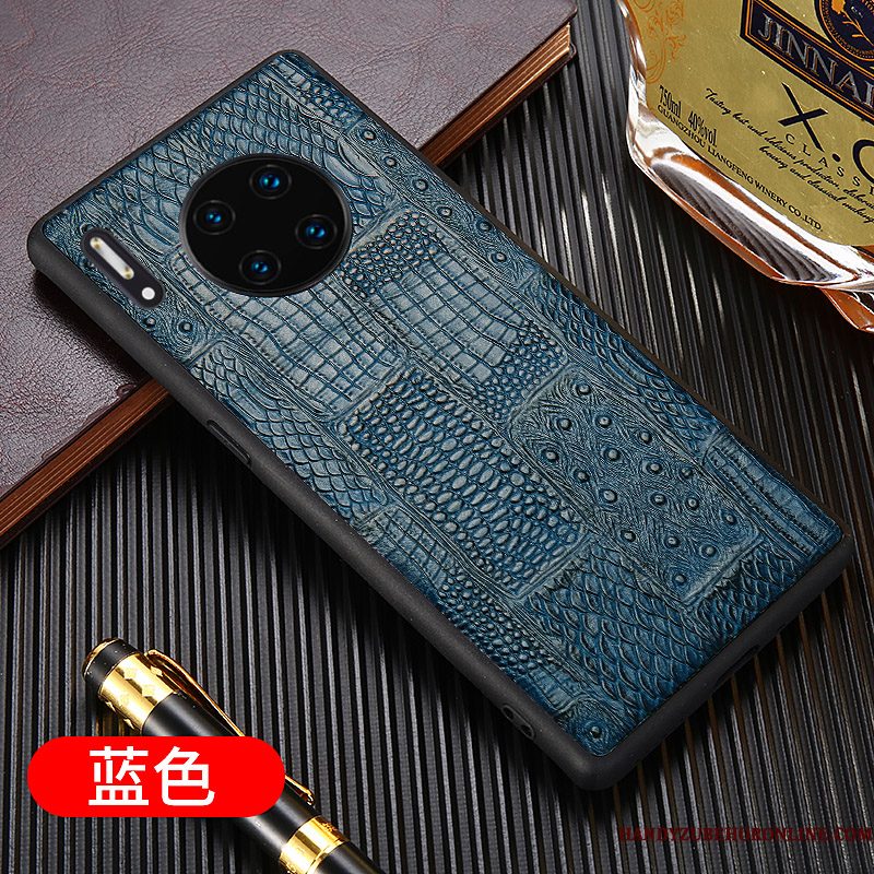 Hoesje Huawei Mate 30 Pro Luxe Groot Bedrijf, Hoes Huawei Mate 30 Pro Bescherming Telefoon Zwart