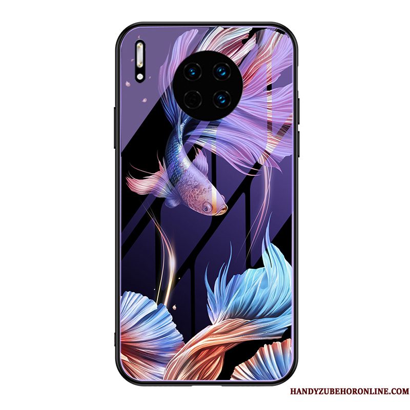 Hoesje Huawei Mate 30 Pro Scheppend Purper High End, Hoes Huawei Mate 30 Pro Zakken Persoonlijktelefoon