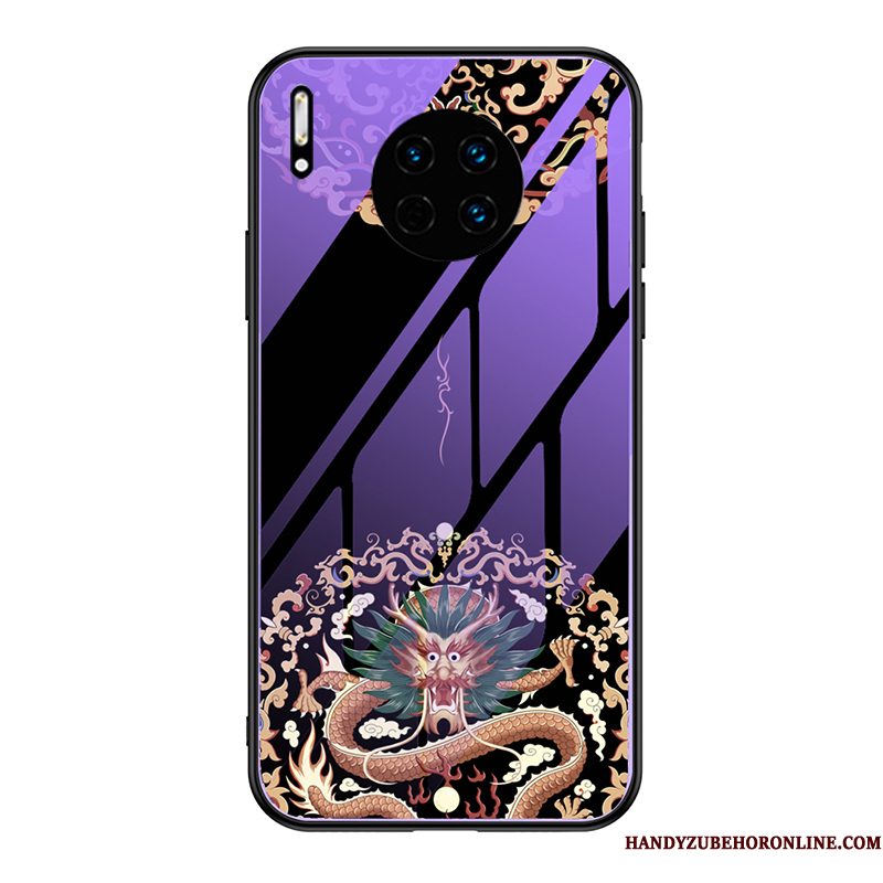 Hoesje Huawei Mate 30 Pro Scheppend Purper High End, Hoes Huawei Mate 30 Pro Zakken Persoonlijktelefoon