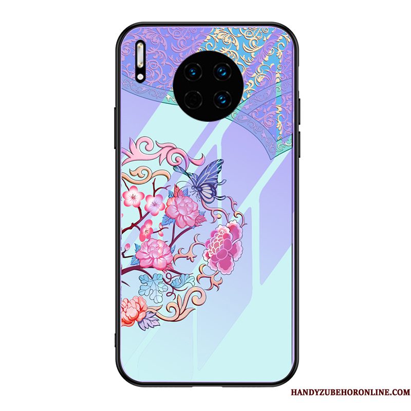 Hoesje Huawei Mate 30 Pro Scheppend Purper High End, Hoes Huawei Mate 30 Pro Zakken Persoonlijktelefoon