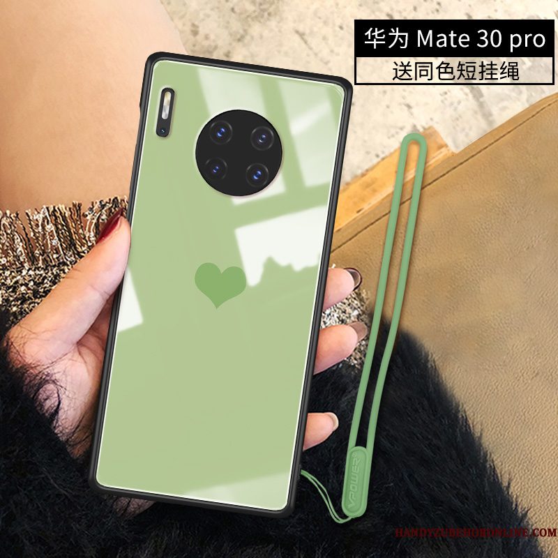 Hoesje Huawei Mate 30 Pro Siliconen Anti-fall Liefde, Hoes Huawei Mate 30 Pro Zakken Net Red Dun