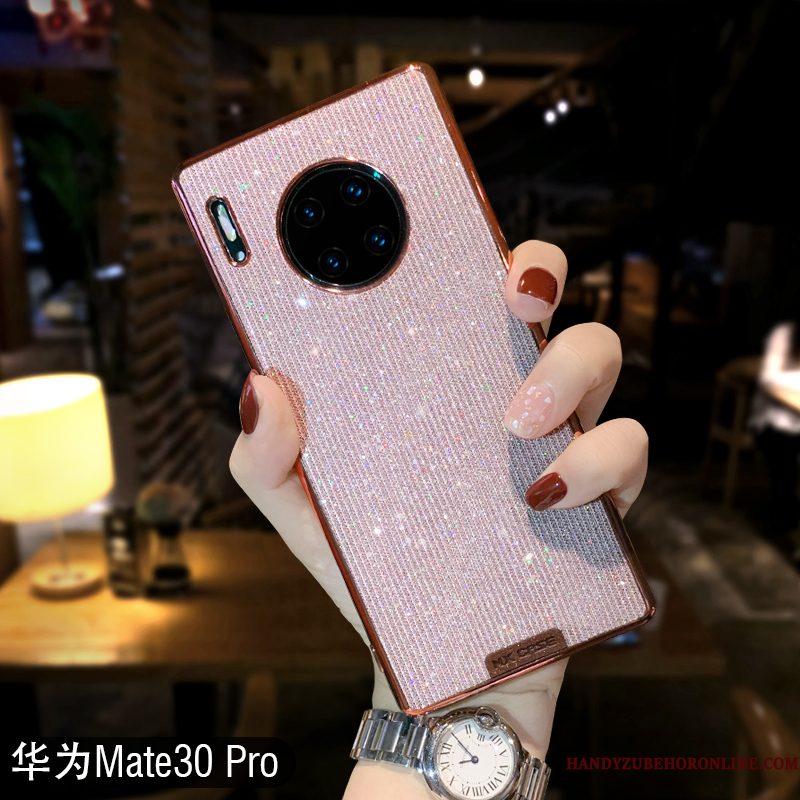 Hoesje Huawei Mate 30 Pro Zacht Plating Anti-fall, Hoes Huawei Mate 30 Pro Bescherming Rood High End