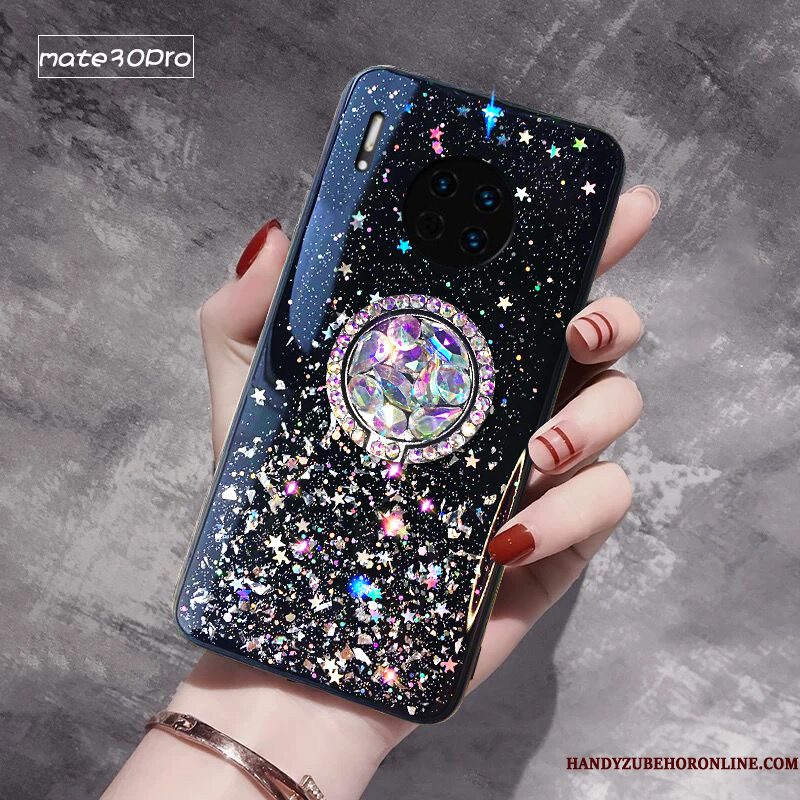 Hoesje Huawei Mate 30 Pro Zakken Anti-fall Net Red, Hoes Huawei Mate 30 Pro Scheppend Zwart Pluche