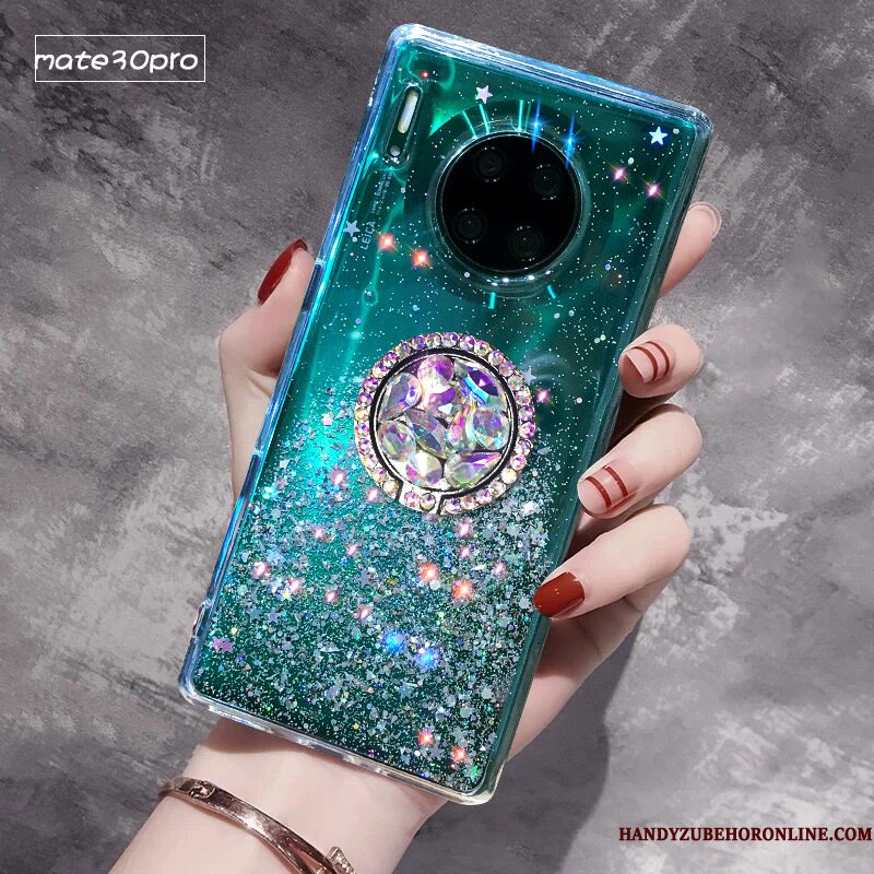 Hoesje Huawei Mate 30 Pro Zakken Anti-fall Net Red, Hoes Huawei Mate 30 Pro Scheppend Zwart Pluche