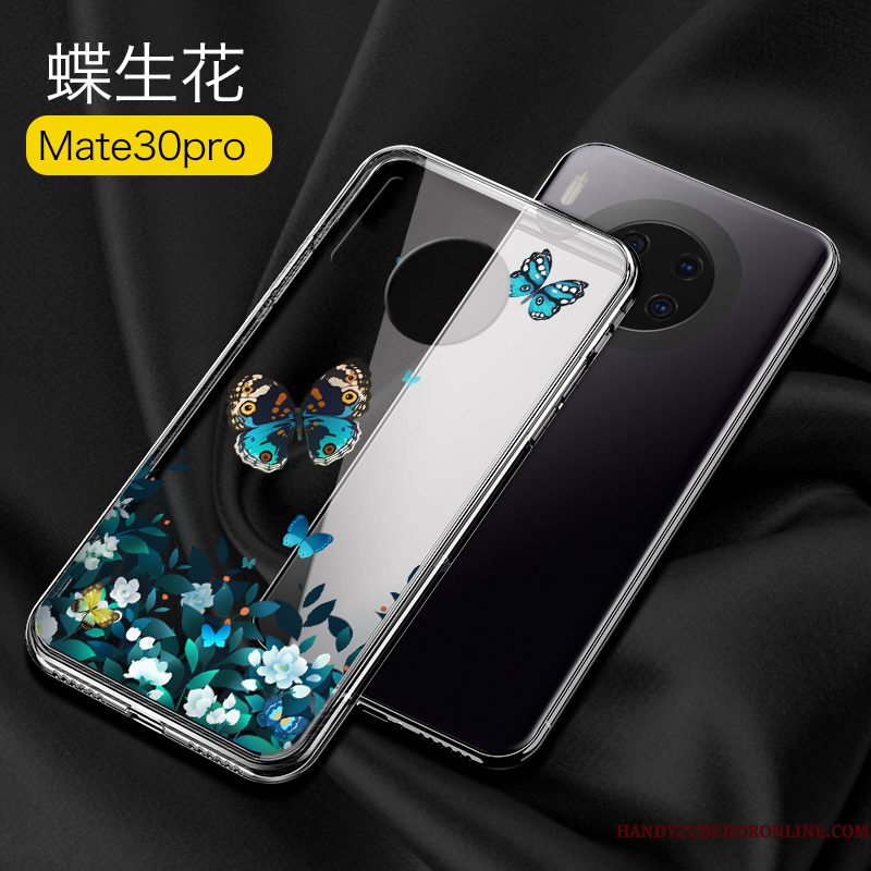 Hoesje Huawei Mate 30 Pro Zakken Glas Persoonlijk, Hoes Huawei Mate 30 Pro Bescherming Telefoon Doorzichtig