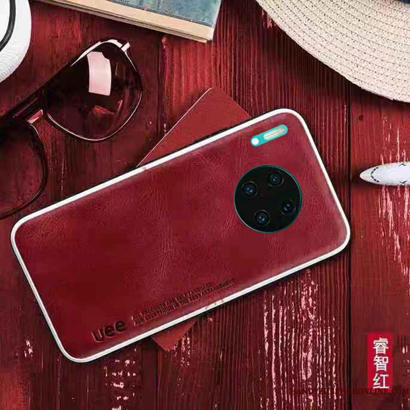 Hoesje Huawei Mate 30 Pro Zakken Trendy Merk Anti-fall, Hoes Huawei Mate 30 Pro Leer Telefoon Bedrijf