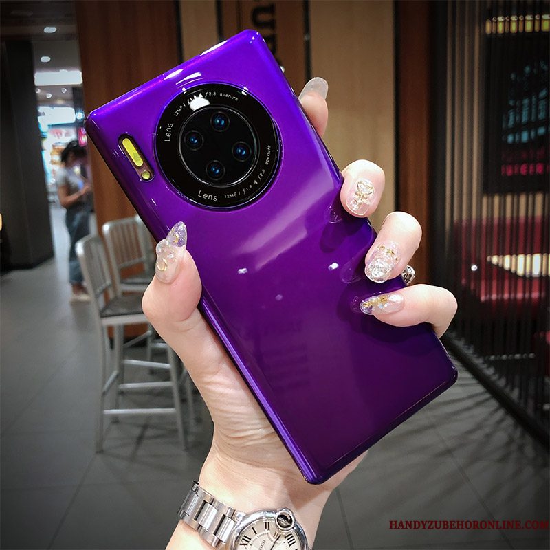 Hoesje Huawei Mate 30 Scheppend Anti-fall Purper, Hoes Huawei Mate 30 Bescherming Hard Persoonlijk