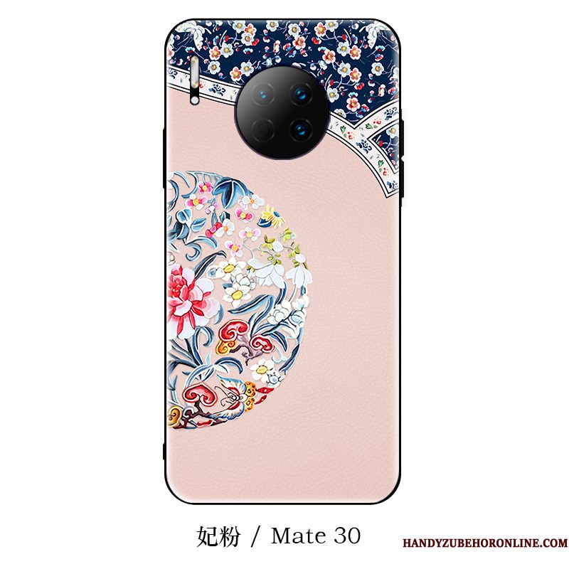 Hoesje Huawei Mate 30 Scheppend Trendy Merk Dun, Hoes Huawei Mate 30 Siliconen Chinese Stijl Hanger