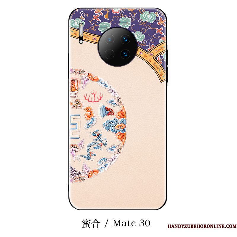 Hoesje Huawei Mate 30 Scheppend Trendy Merk Dun, Hoes Huawei Mate 30 Siliconen Chinese Stijl Hanger