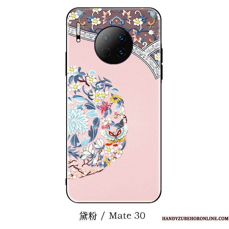 Hoesje Huawei Mate 30 Scheppend Trendy Merk Dun, Hoes Huawei Mate 30 Siliconen Chinese Stijl Hanger