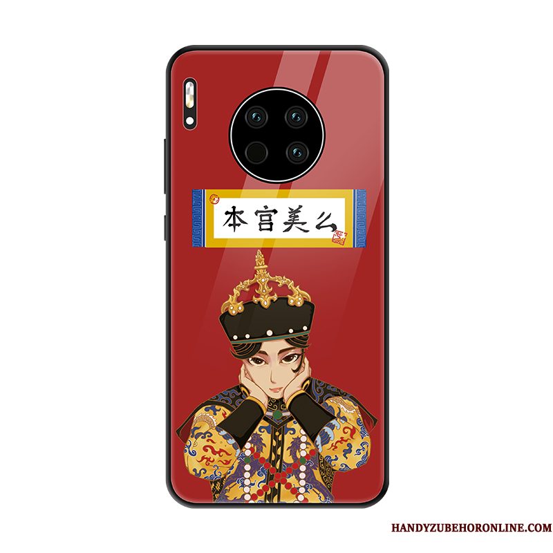 Hoesje Huawei Mate 30 Vintage Lovers Nieuw, Hoes Huawei Mate 30 Scheppend Telefoon Chinese Stijl