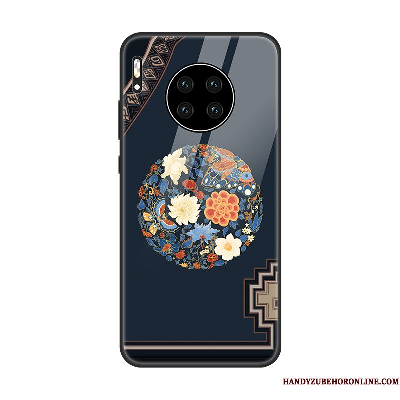 Hoesje Huawei Mate 30 Vintage Trend Paleis, Hoes Huawei Mate 30 Bescherming Glastelefoon