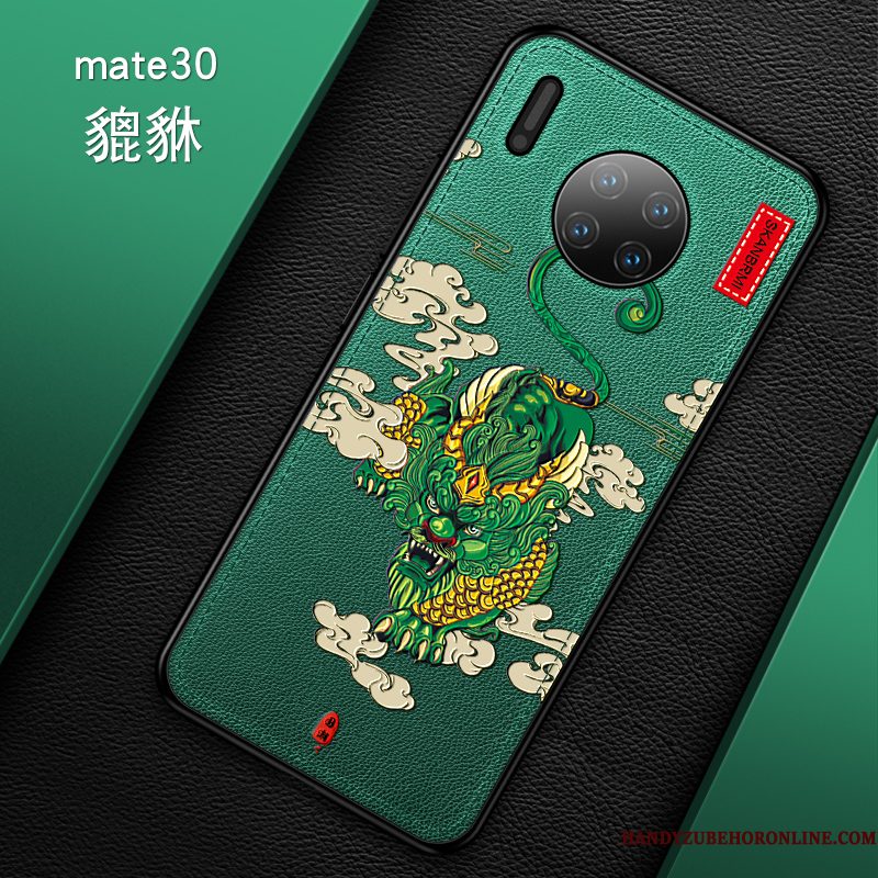 Hoesje Huawei Mate 30 Zacht Kwaliteit Kraan, Hoes Huawei Mate 30 Leer Telefoon Hanger