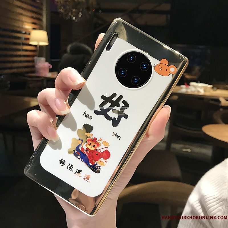 Hoesje Huawei Mate 30 Zacht Telefoon Net Red, Hoes Huawei Mate 30 Siliconen Nieuw Grote