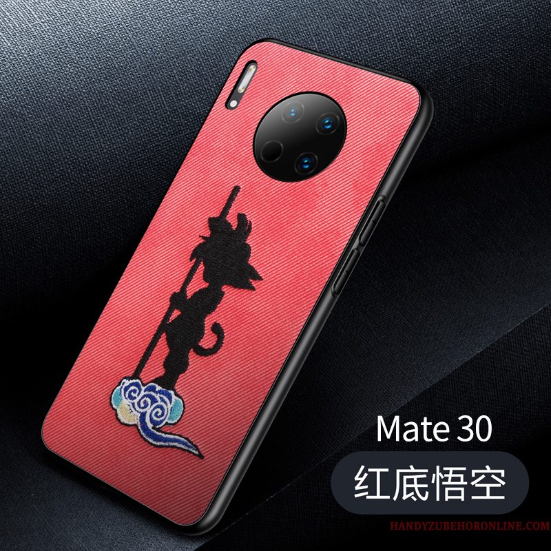 Hoesje Huawei Mate 30 Zacht Trendy Merk Borduurwerk, Hoes Huawei Mate 30 Scheppend High End Trend