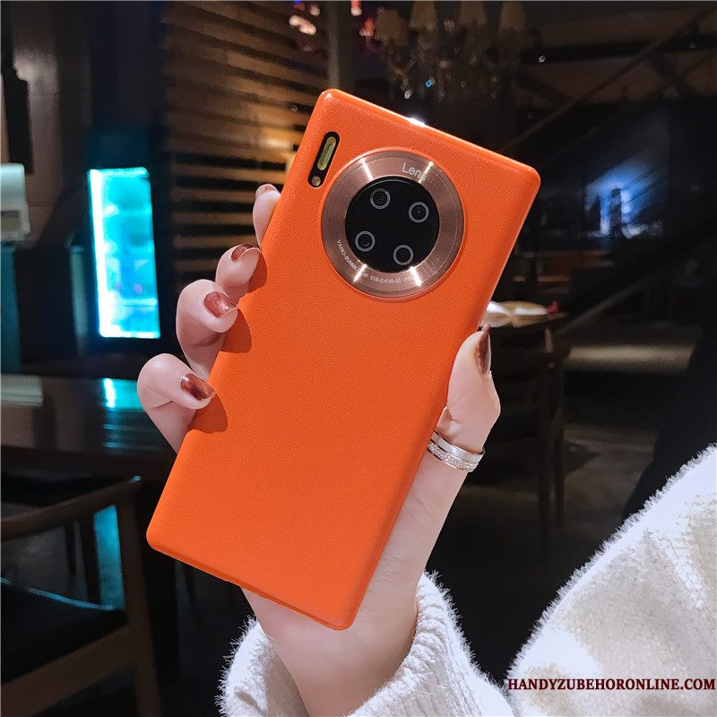 Hoesje Huawei Mate 30 Zakken Anti-fall Eenvoudige, Hoes Huawei Mate 30 Leer Zwart Net Red