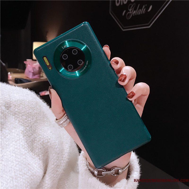 Hoesje Huawei Mate 30 Zakken Anti-fall Eenvoudige, Hoes Huawei Mate 30 Leer Zwart Net Red