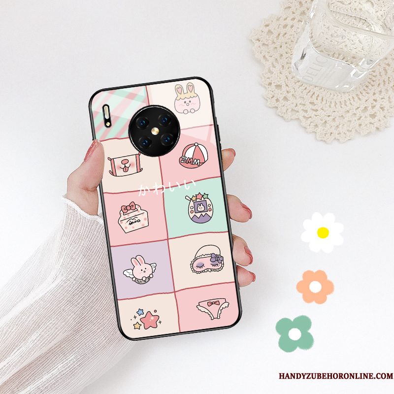 Hoesje Huawei Mate 30 Zakken Glas Het Uitstralen, Hoes Huawei Mate 30 Scheppend Anti-fall Hard