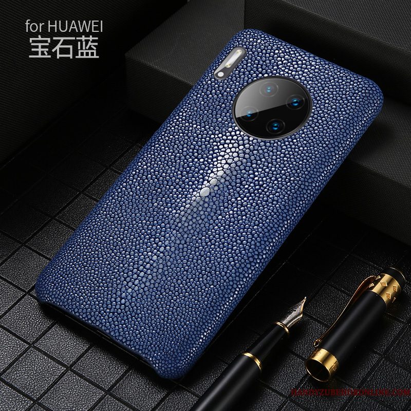 Hoesje Huawei Mate 30 Zakken High End Pas, Hoes Huawei Mate 30 Leer Telefoon Zwart