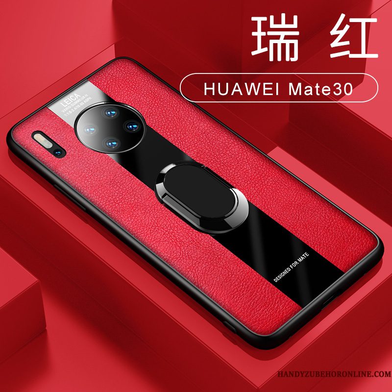 Hoesje Huawei Mate 30 Zakken Magnetisch Nieuw, Hoes Huawei Mate 30 Leer Anti-fall Dun
