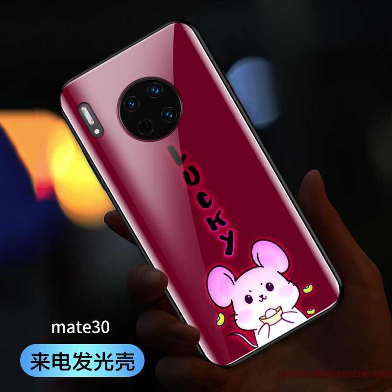 Hoesje Huawei Mate 30 Zakken Persoonlijk Anti-fall, Hoes Huawei Mate 30 Scheppend Roodtelefoon