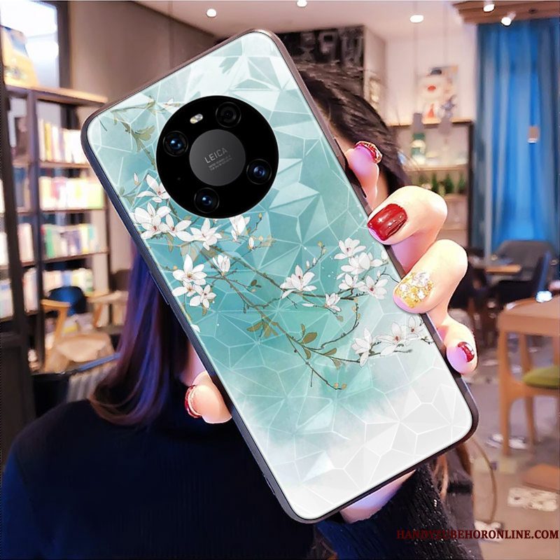 Hoesje Huawei Mate 40 Bescherming Hardtelefoon, Hoes Huawei Mate 40 Blauw Chinese Stijl