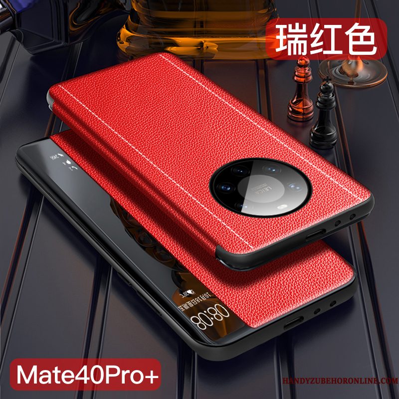Hoesje Huawei Mate 40 Pro+ Folio Dun Donkerblauw, Hoes Huawei Mate 40 Pro+ Zakken Anti-falltelefoon