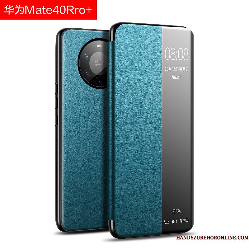 Hoesje Huawei Mate 40 Pro+ Folio Telefoon Anti-fall, Hoes Huawei Mate 40 Pro+ Leer Dun Windows