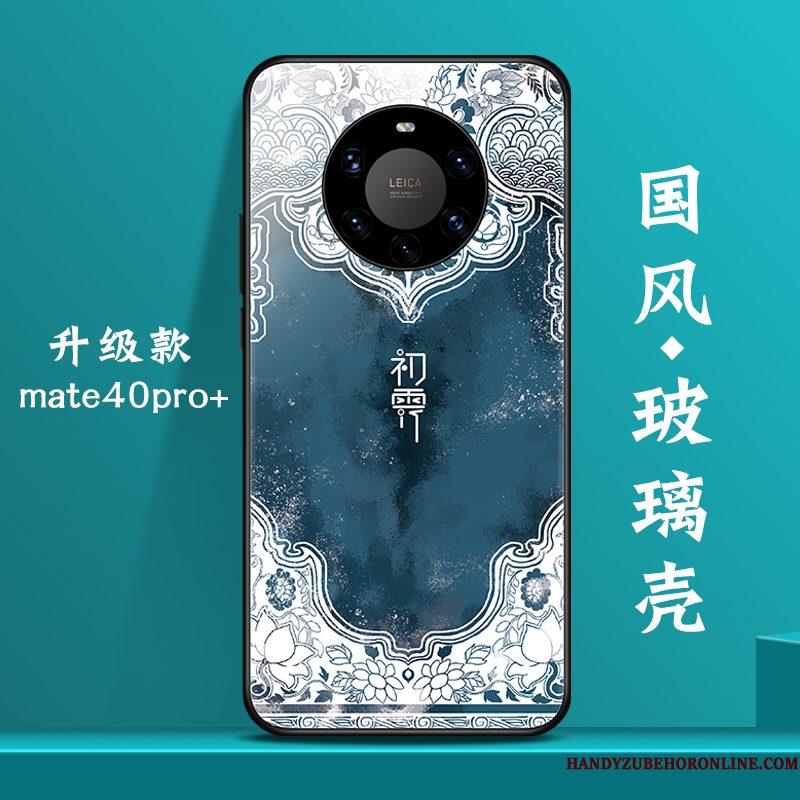 Hoesje Huawei Mate 40 Pro+ Scheppend Chinese Stijl Wit, Hoes Huawei Mate 40 Pro+ Nieuw Wind