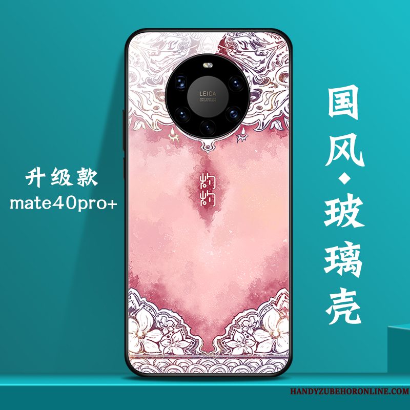 Hoesje Huawei Mate 40 Pro+ Scheppend Chinese Stijl Wit, Hoes Huawei Mate 40 Pro+ Nieuw Wind