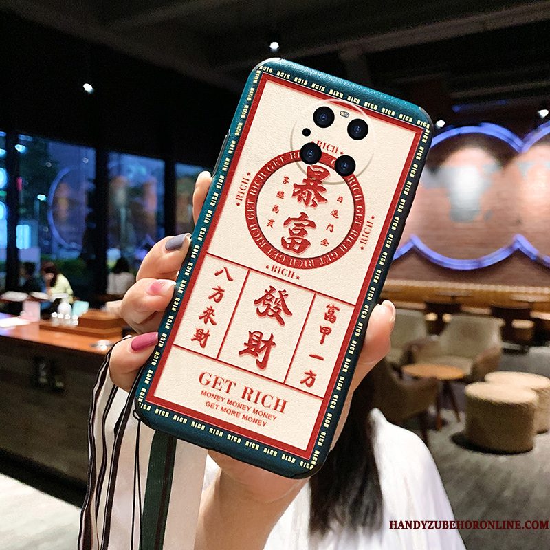 Hoesje Huawei Mate 40 Pro Scheppend Schrobben Chinese Stijl, Hoes Huawei Mate 40 Pro Zakken Loverstelefoon