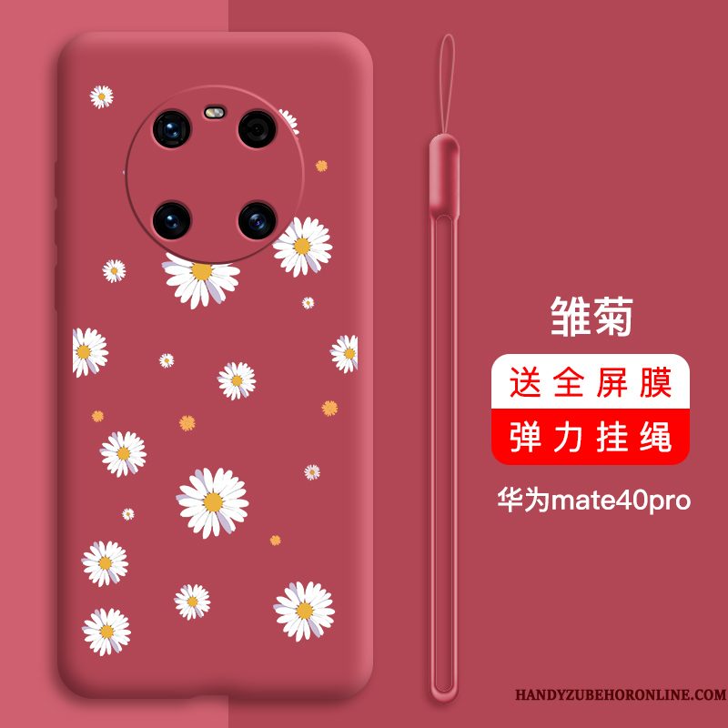 Hoesje Huawei Mate 40 Pro Zakken Net Red Nieuw, Hoes Huawei Mate 40 Pro Bescherming Groen Anti-fall