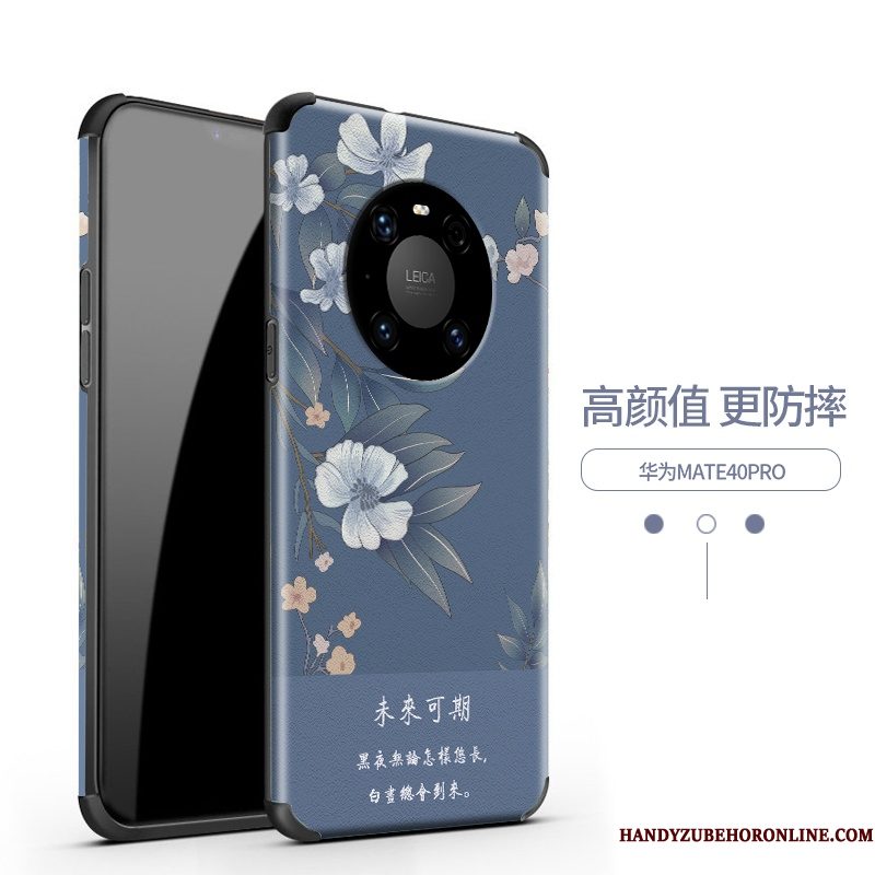 Hoesje Huawei Mate 40 Pro Zijde Telefoon Schrobben, Hoes Huawei Mate 40 Pro Reliëf Patroon Nieuw