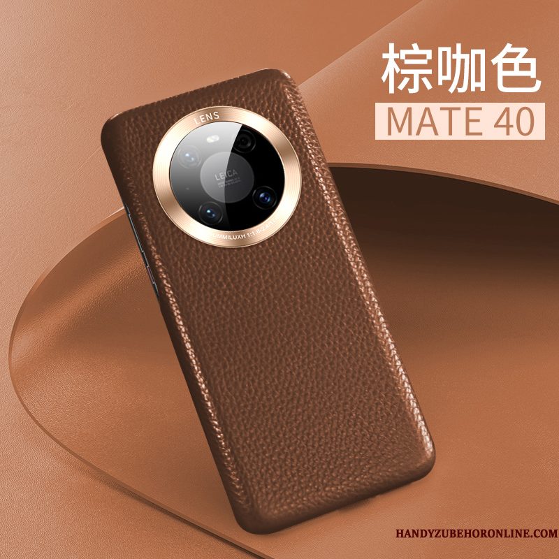 Hoesje Huawei Mate 40 Zakken Nieuw Rood, Hoes Huawei Mate 40 Leer High Endtelefoon