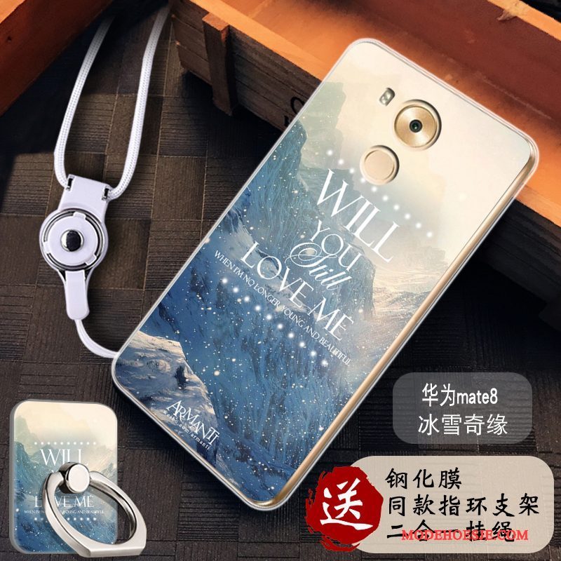 Hoesje Huawei Mate 8 Bescherming Rozetelefoon, Hoes Huawei Mate 8 Zacht Anti-fall Eenvoudige