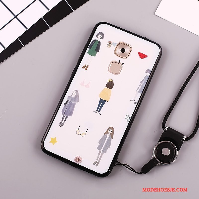 Hoesje Huawei Mate 8 Geschilderd Wit Anti-fall, Hoes Huawei Mate 8 Zakken Telefoon Hanger