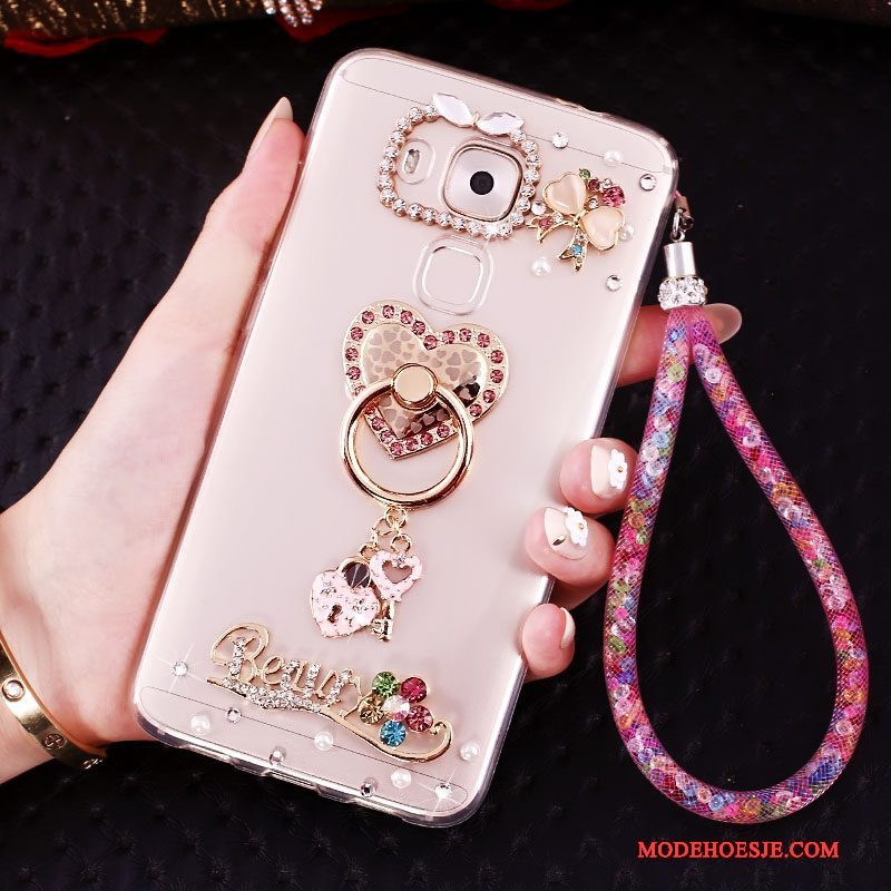 Hoesje Huawei Mate 8 Scheppend Telefoon Ring, Hoes Huawei Mate 8 Strass Goud