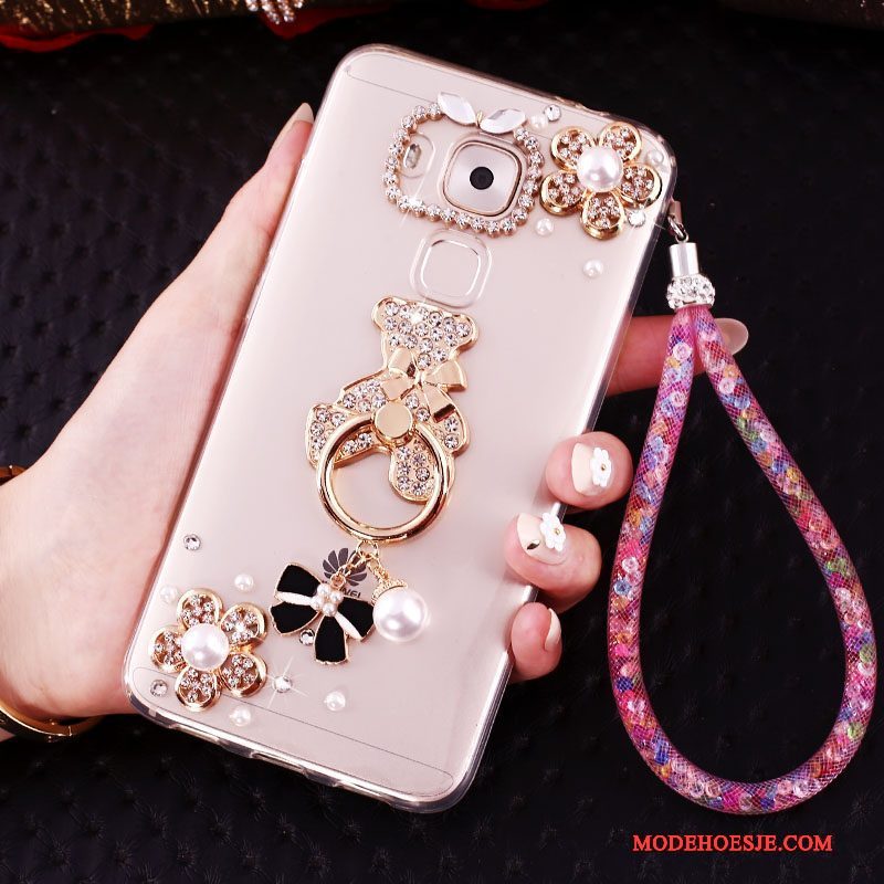 Hoesje Huawei Mate 8 Scheppend Telefoon Ring, Hoes Huawei Mate 8 Strass Goud