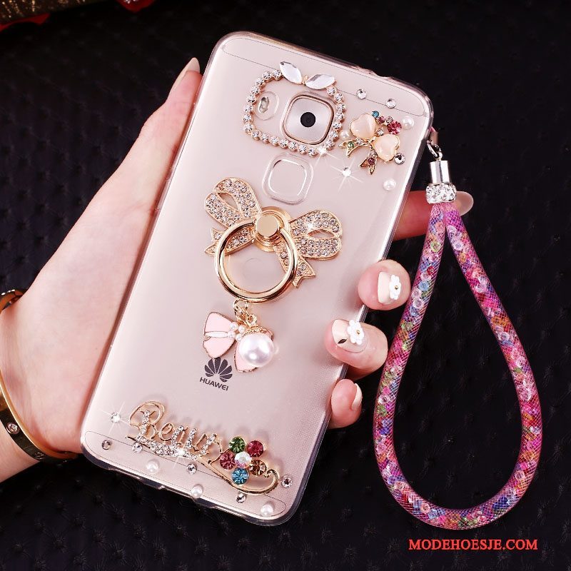 Hoesje Huawei Mate 8 Scheppend Telefoon Ring, Hoes Huawei Mate 8 Strass Goud