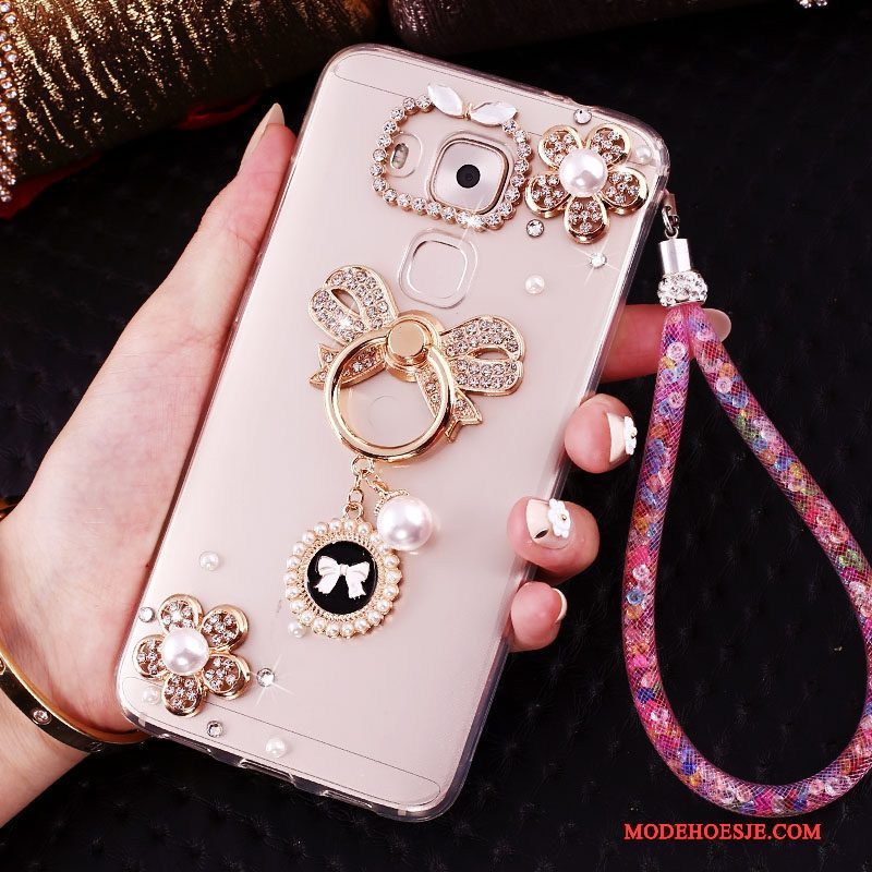 Hoesje Huawei Mate 8 Scheppend Telefoon Ring, Hoes Huawei Mate 8 Strass Goud