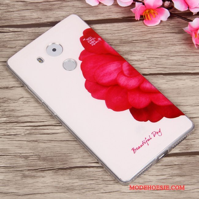 Hoesje Huawei Mate 8 Siliconen Telefoon Purper, Hoes Huawei Mate 8 Spotprent Dun Anti-fall