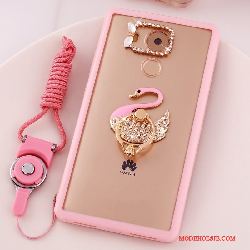 Hoesje Huawei Mate 8 Spotprent Roze Hanger, Hoes Huawei Mate 8 Bescherming Telefoon Anti-fall